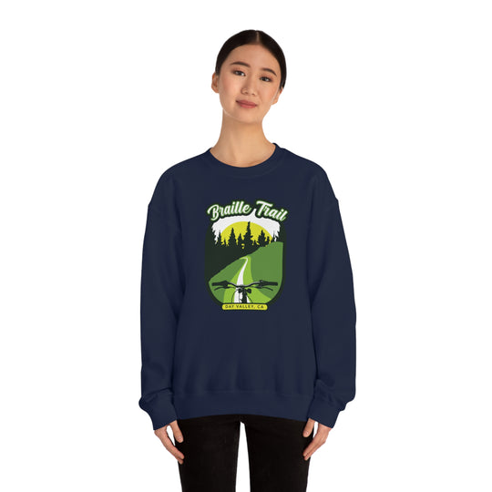 Braille Trail - Day Valley, CA Unisex Heavy Blend Crewneck Sweatshirt