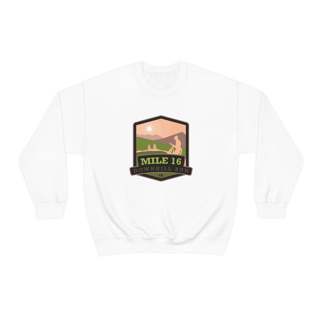 Mile 16 Downhill Run - Alaska Unisex Heavy Blend Crewneck Sweatshirt