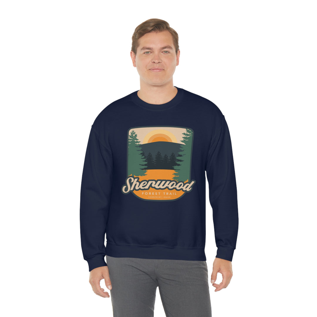 Sherwood Forest Trail - Sandpoint, Idaho Unisex Heavy Blend Crewneck Sweatshirt