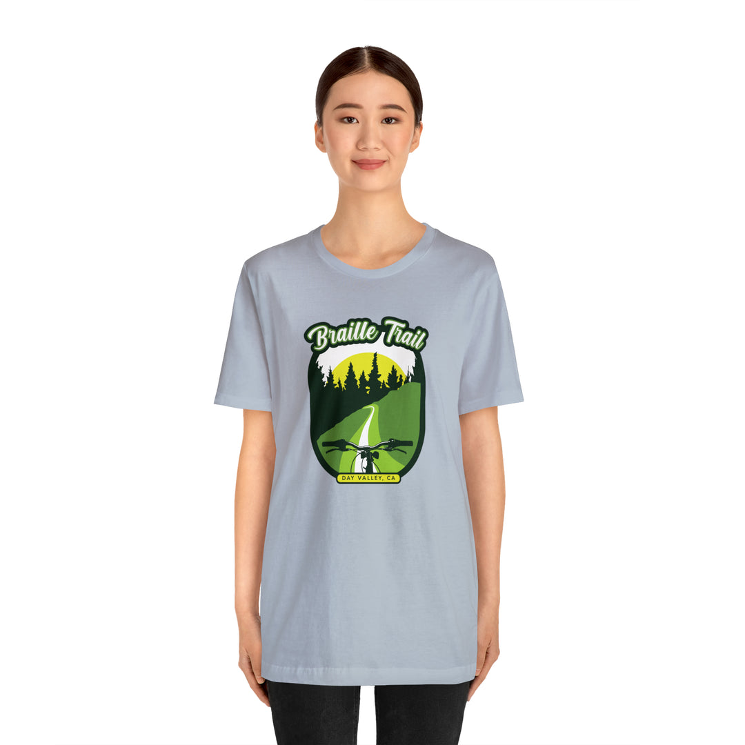 Braille Trail - Day Valley, CA Unisex Tee Shirt