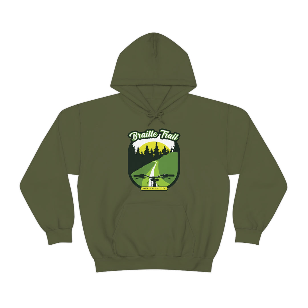 Braille Trail - Day Valley, CA Unisex Heavy Blend Hooded Sweatshirt