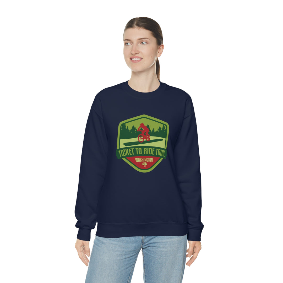 Ticket to Ride Trail - Washington State Unisex Heavy Blend Crewneck Sweatshirt