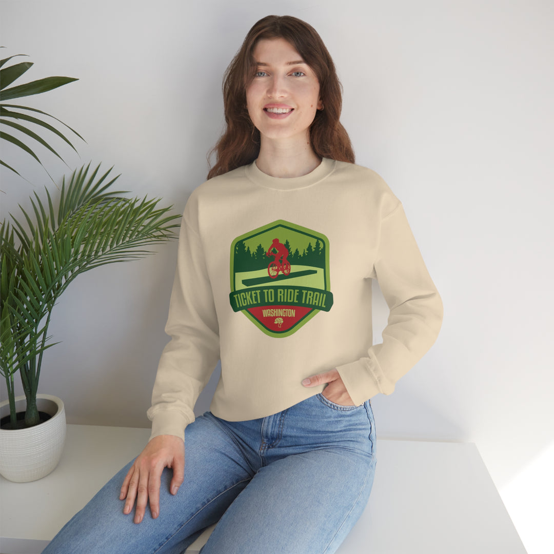 Ticket to Ride Trail - Washington State Unisex Heavy Blend Crewneck Sweatshirt