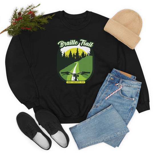 Braille Trail - Day Valley, CA Unisex Heavy Blend Crewneck Sweatshirt