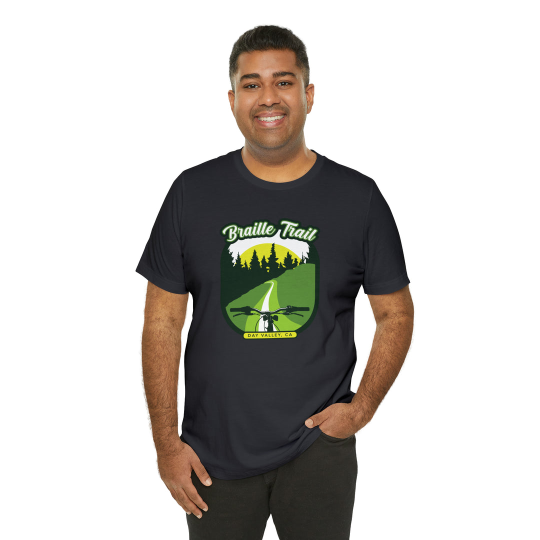 Braille Trail - Day Valley, CA Unisex Tee Shirt