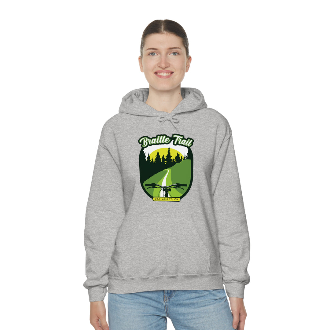 Braille Trail - Day Valley, CA Unisex Heavy Blend Hooded Sweatshirt