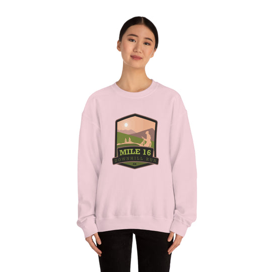 Mile 16 Downhill Run - Alaska Unisex Heavy Blend Crewneck Sweatshirt