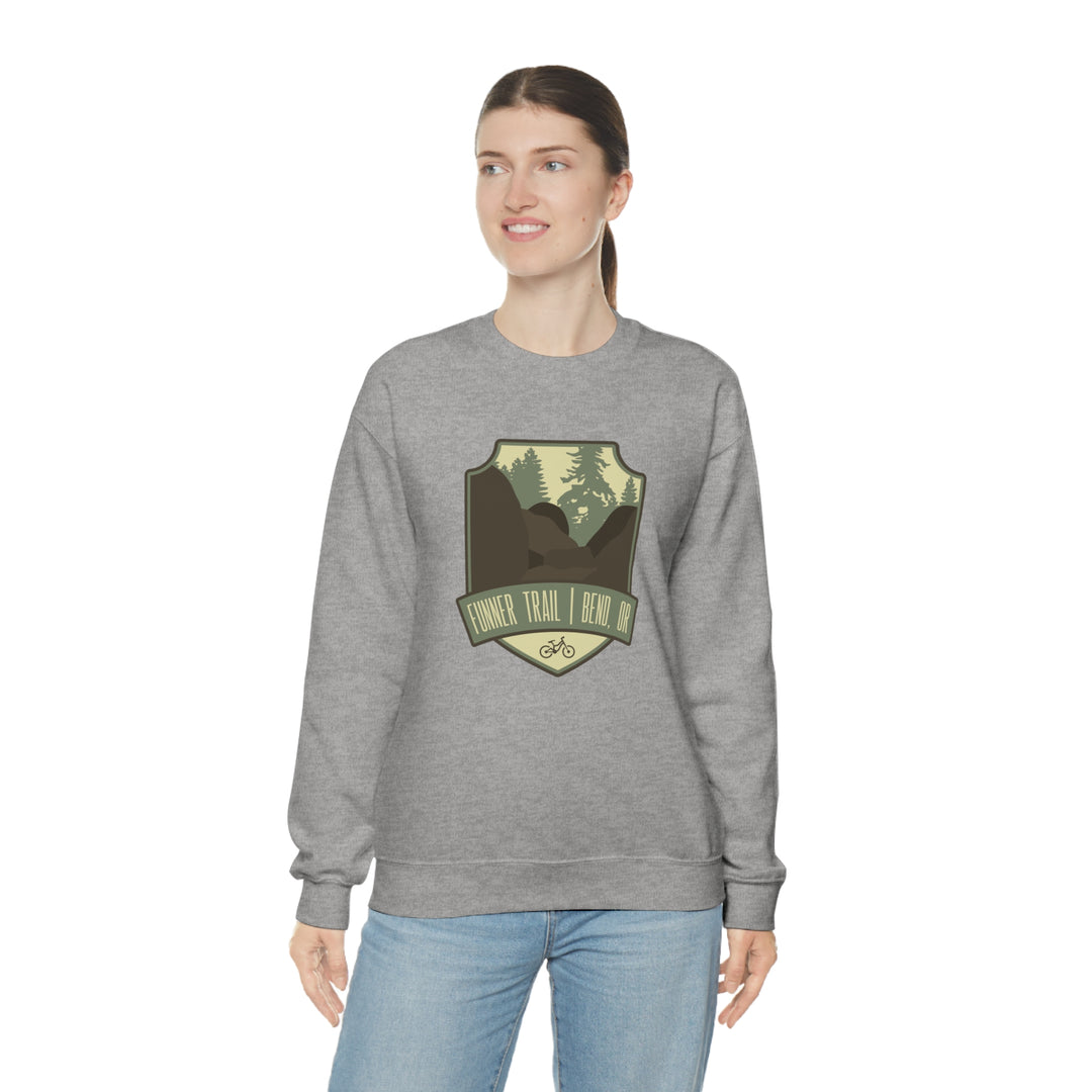 Funner Trail - Bend, Oregon Unisex Heavy Blend Crewneck Sweatshirt