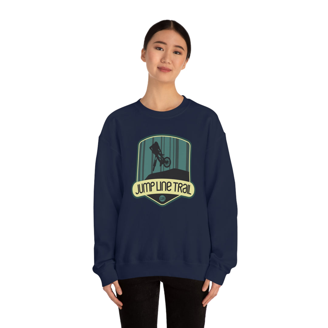 Jump Line Trail - Washington Unisex Heavy Blend Crewneck Sweatshirt