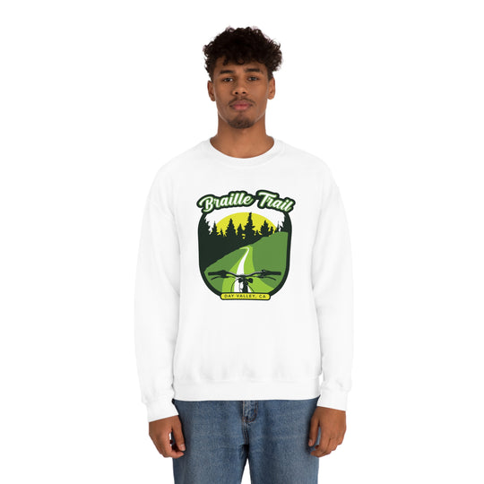 Braille Trail - Day Valley, CA Unisex Heavy Blend Crewneck Sweatshirt