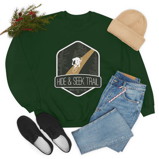 Hide and Seek Trail - Mount Hood Village, Oregon Unisex Heavy Blend Crewneck Sweatshirt