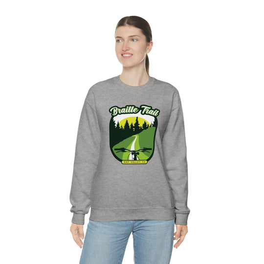 Braille Trail - Day Valley, CA Unisex Heavy Blend Crewneck Sweatshirt