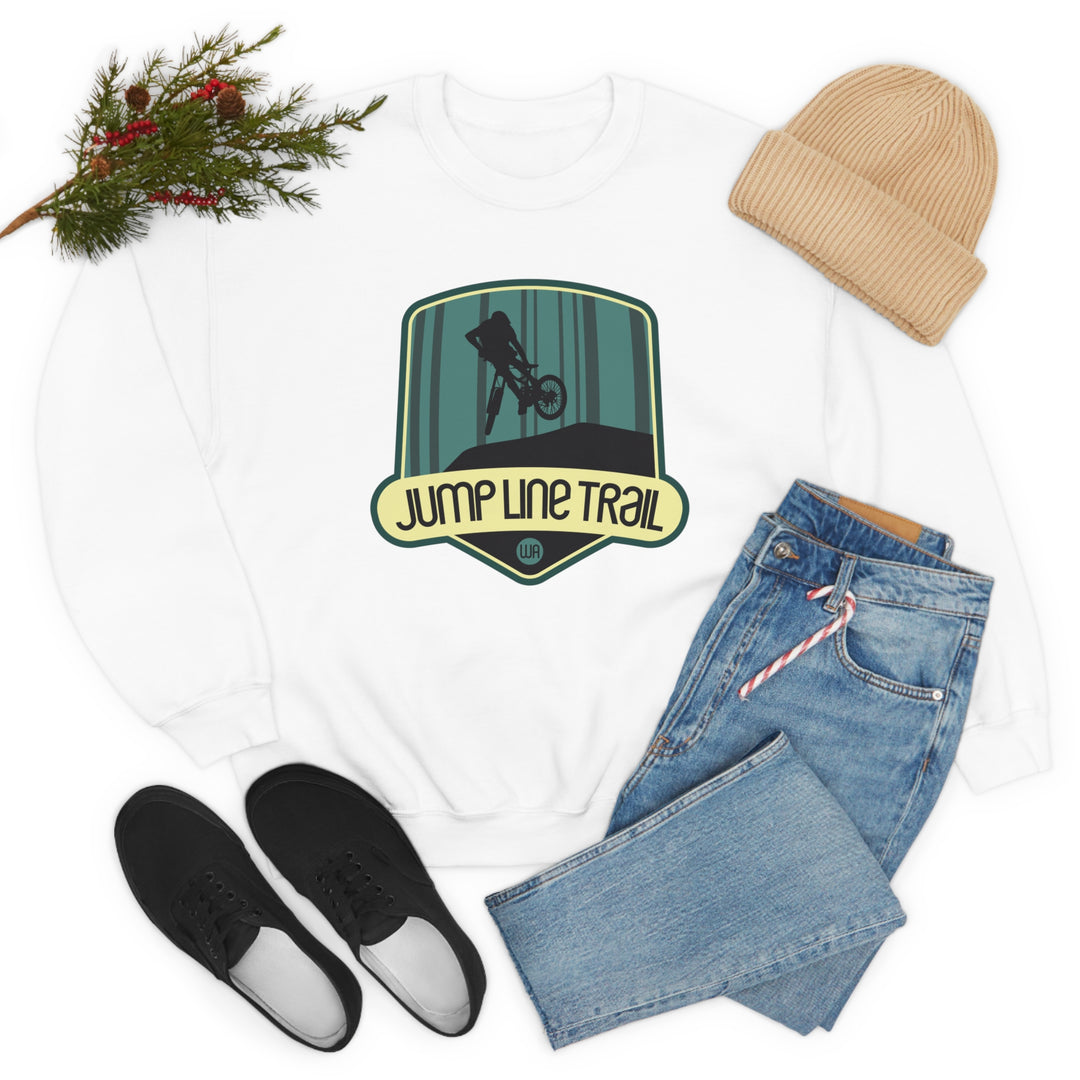 Jump Line Trail - Washington Unisex Heavy Blend Crewneck Sweatshirt