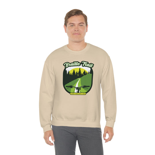 Braille Trail - Day Valley, CA Unisex Heavy Blend Crewneck Sweatshirt