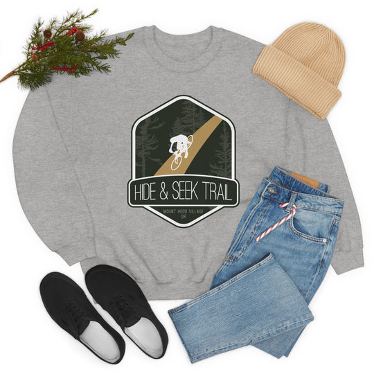 Hide and Seek Trail - Mount Hood Village, Oregon Unisex Heavy Blend Crewneck Sweatshirt