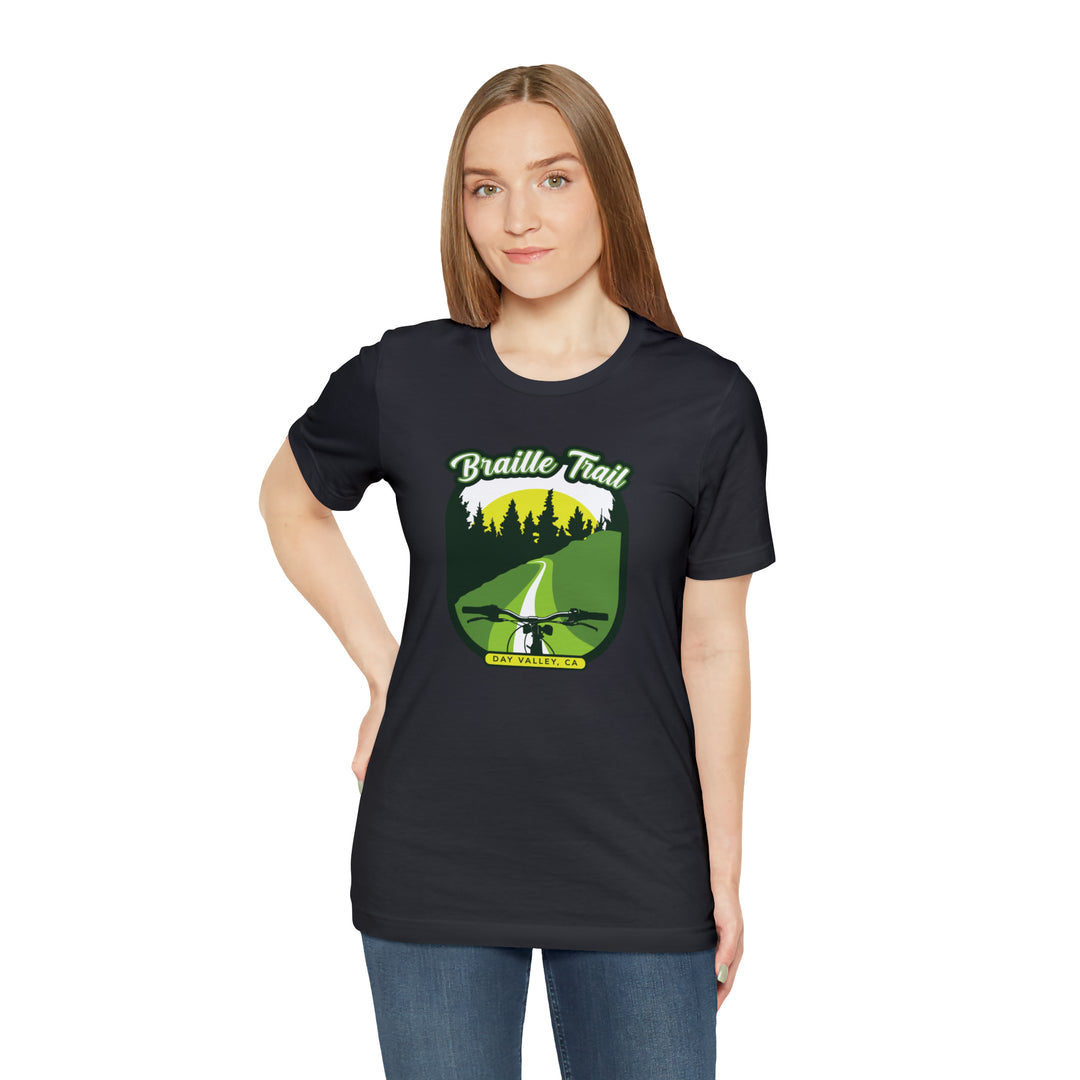 Braille Trail - Day Valley, CA Unisex Tee Shirt