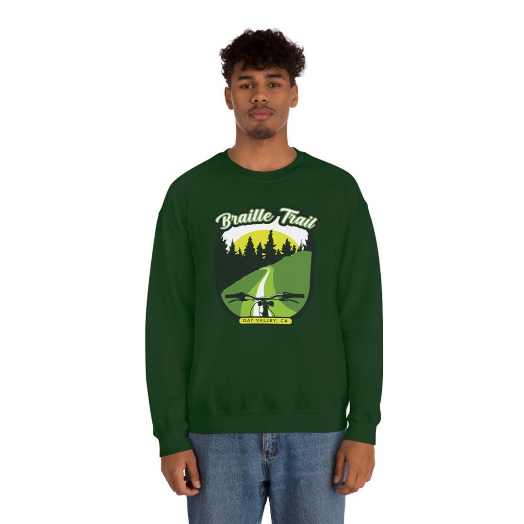 Braille Trail - Day Valley, CA Unisex Heavy Blend Crewneck Sweatshirt