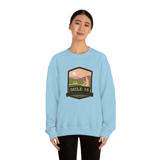 Mile 16 Downhill Run - Alaska Unisex Heavy Blend Crewneck Sweatshirt