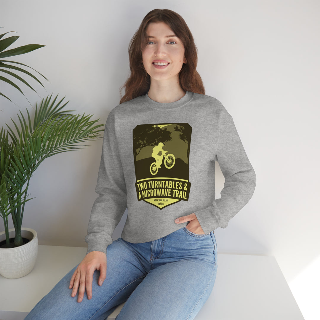 Two Turntables and a Microwave Trail - Mount Hood Village, OR Unisex Heavy Blend Crewneck Sweatshirt