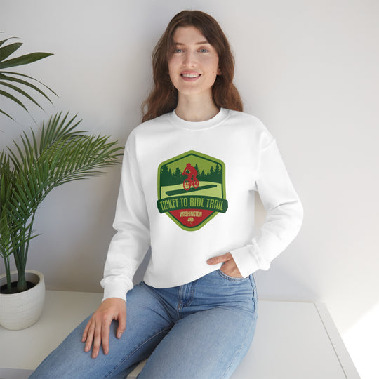 Ticket to Ride Trail - Washington State Unisex Heavy Blend Crewneck Sweatshirt