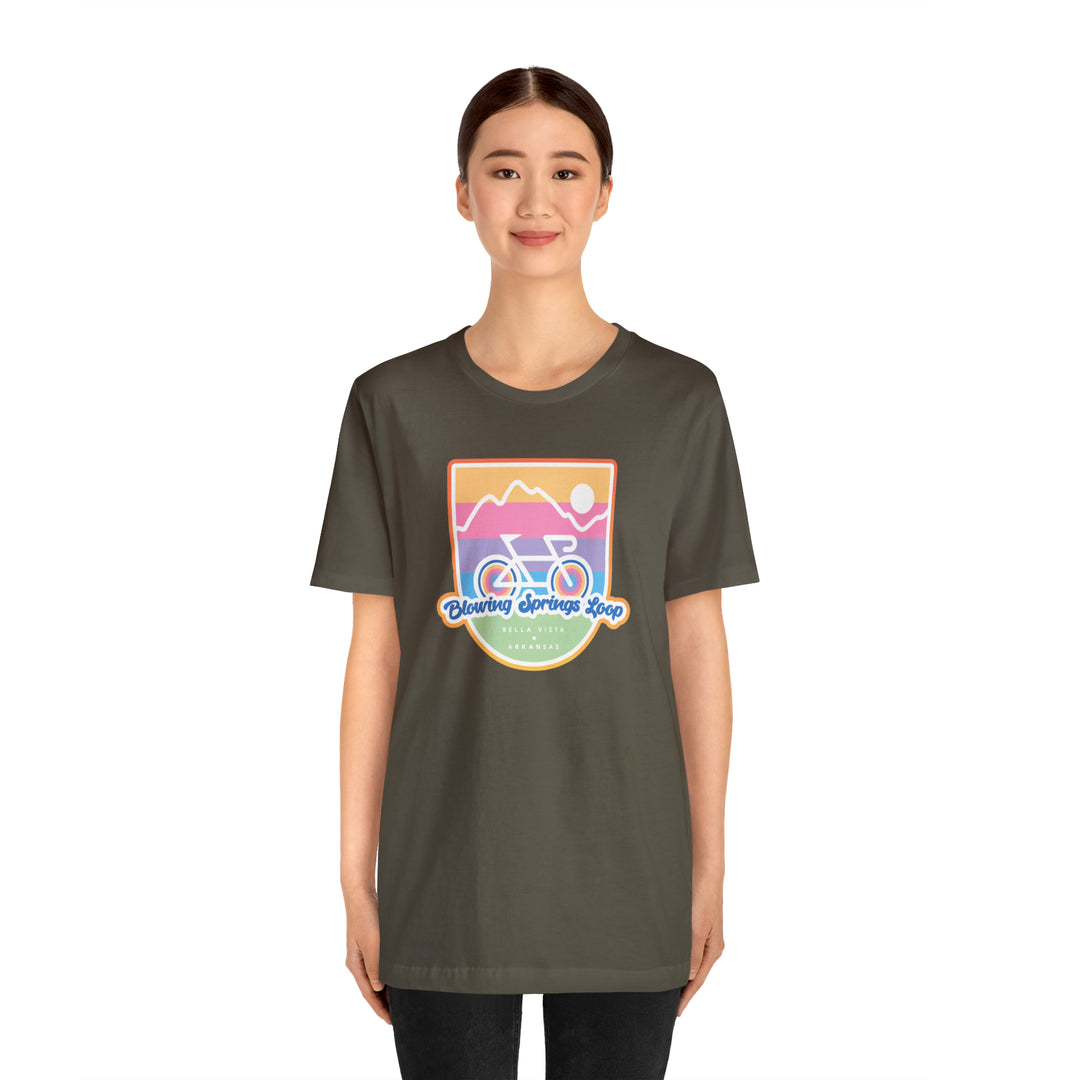 Blowing Springs Loop - Bella Vista, Arkansas Unisex Jersey Short Sleeve Tee - Gift for hikers