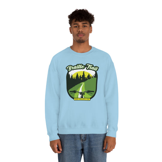 Braille Trail - Day Valley, CA Unisex Heavy Blend Crewneck Sweatshirt