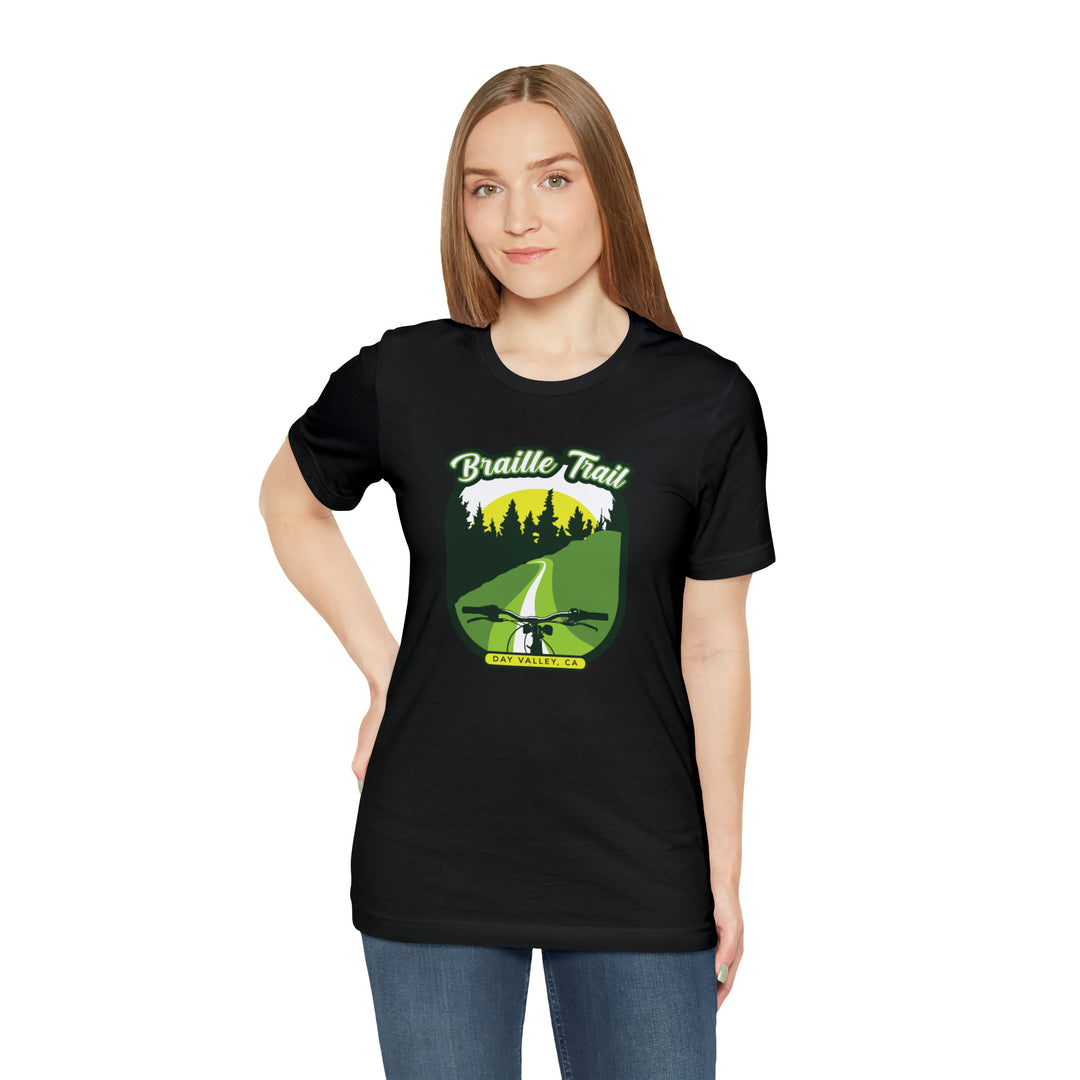 Braille Trail - Day Valley, CA Unisex Tee Shirt