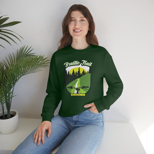 Braille Trail - Day Valley, CA Unisex Heavy Blend Crewneck Sweatshirt