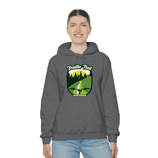 Braille Trail - Day Valley, CA Unisex Heavy Blend Hooded Sweatshirt