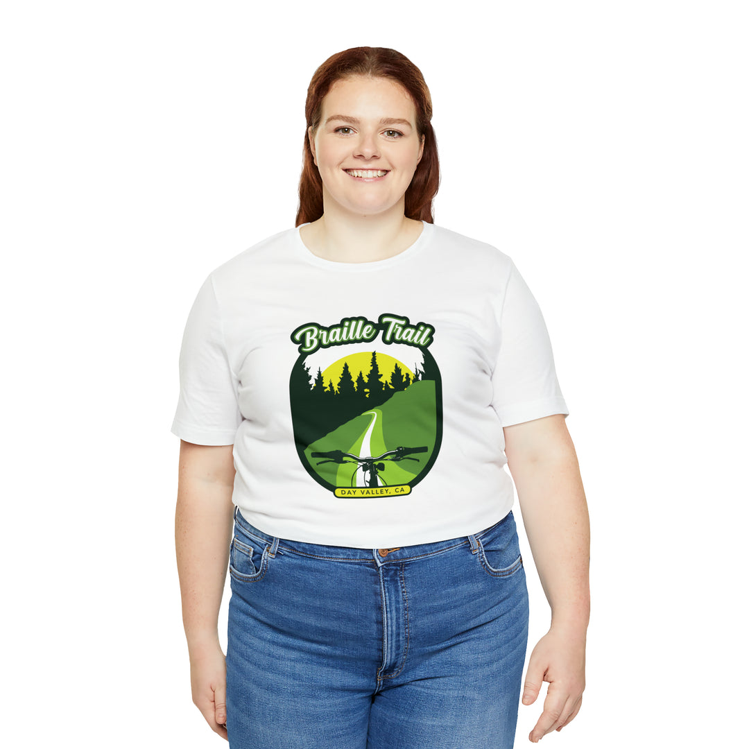 Braille Trail - Day Valley, CA Unisex Tee Shirt