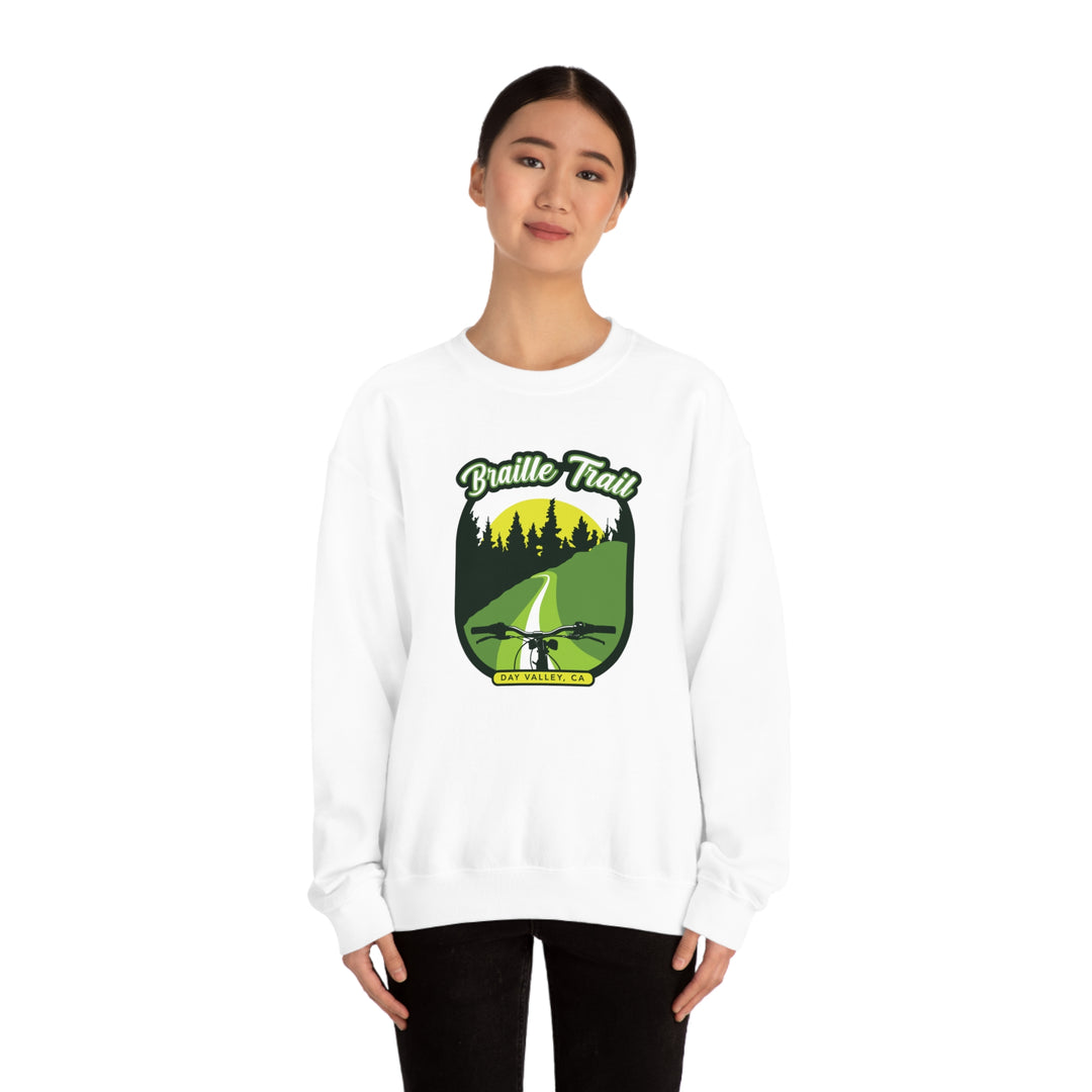 Braille Trail - Day Valley, CA Unisex Heavy Blend Crewneck Sweatshirt