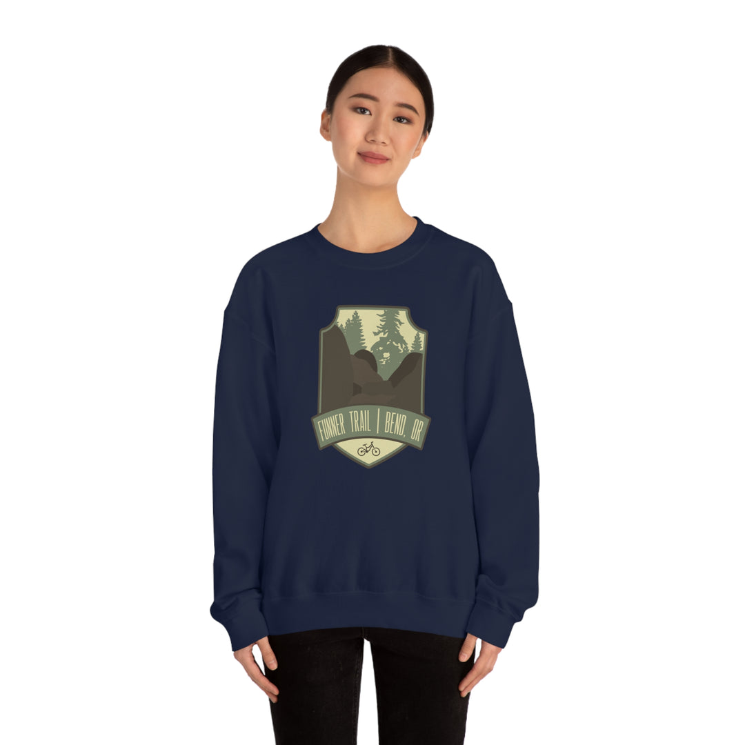 Funner Trail - Bend, Oregon Unisex Heavy Blend Crewneck Sweatshirt