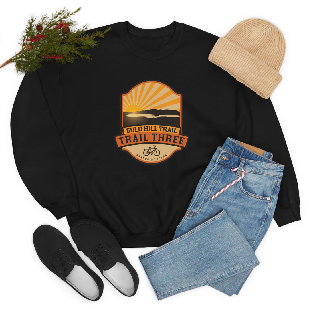 Gold Hill Trail (Trail 3) - Sandpoint, Idaho Unisex Heavy Blend Crewneck Sweatshirt