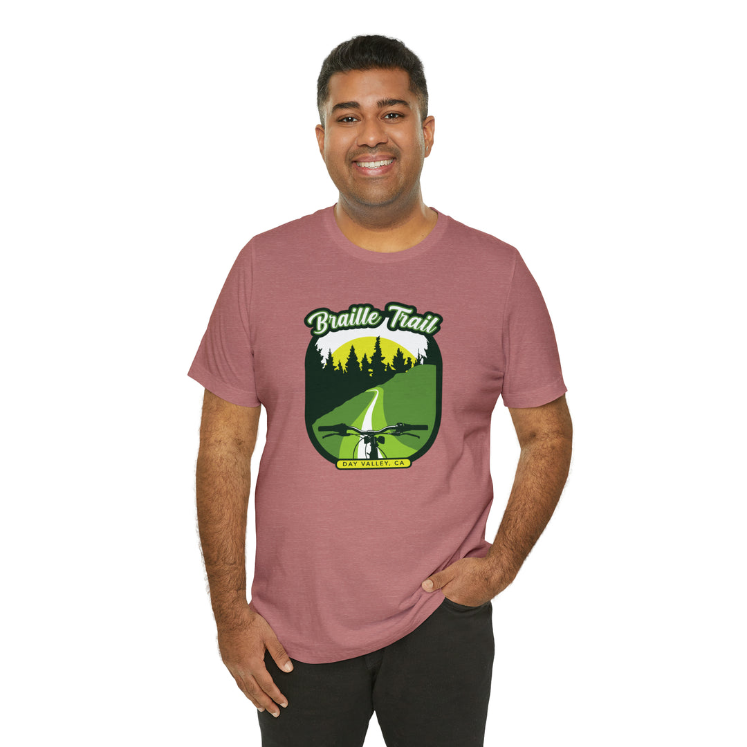 Braille Trail - Day Valley, CA Unisex Tee Shirt