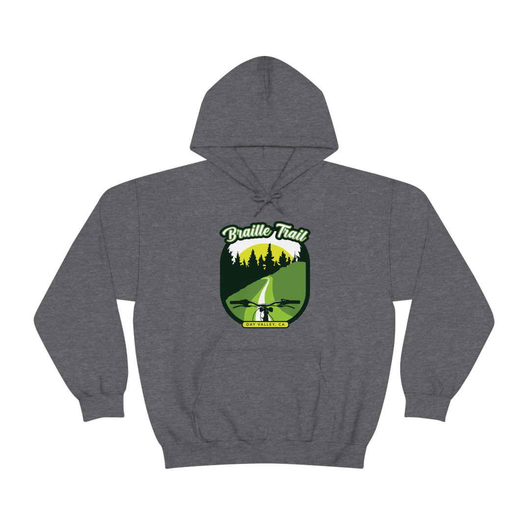 Braille Trail - Day Valley, CA Unisex Heavy Blend Hooded Sweatshirt