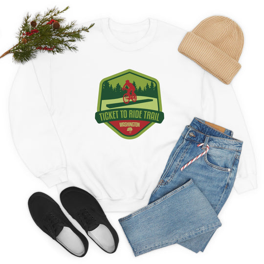 Ticket to Ride Trail - Washington State Unisex Heavy Blend Crewneck Sweatshirt