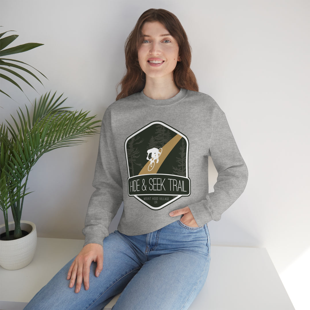 Hide and Seek Trail - Mount Hood Village, Oregon Unisex Heavy Blend Crewneck Sweatshirt