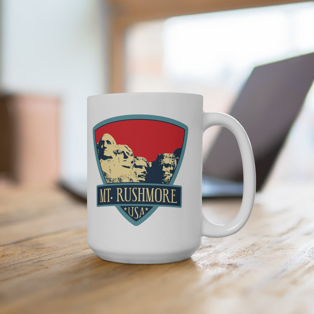 Mt. Rushmore White Ceramic Mug