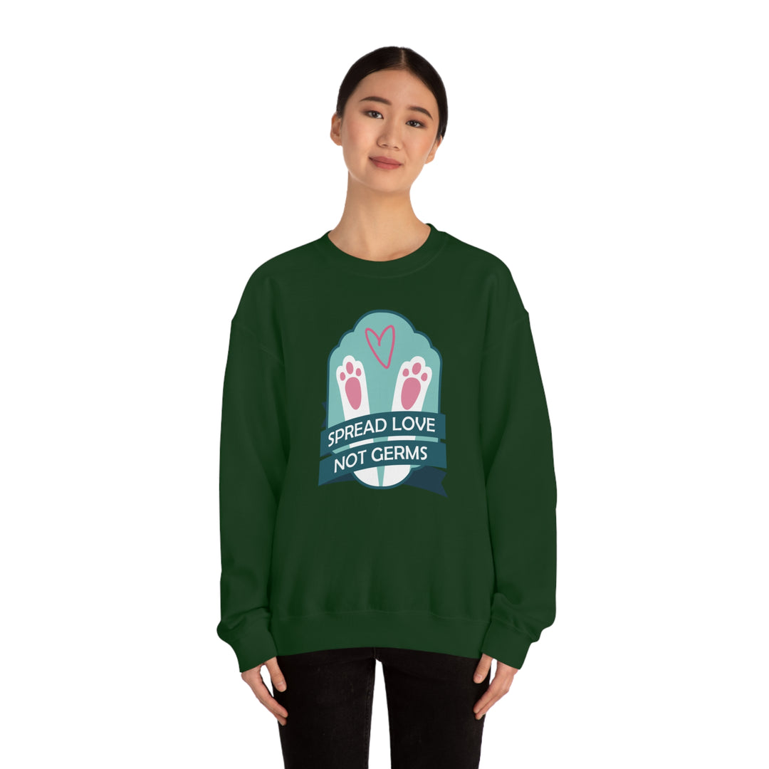 Spread love not Germs - Funny easter nurse Unisex Heavy Blend Crewneck Sweatshirt