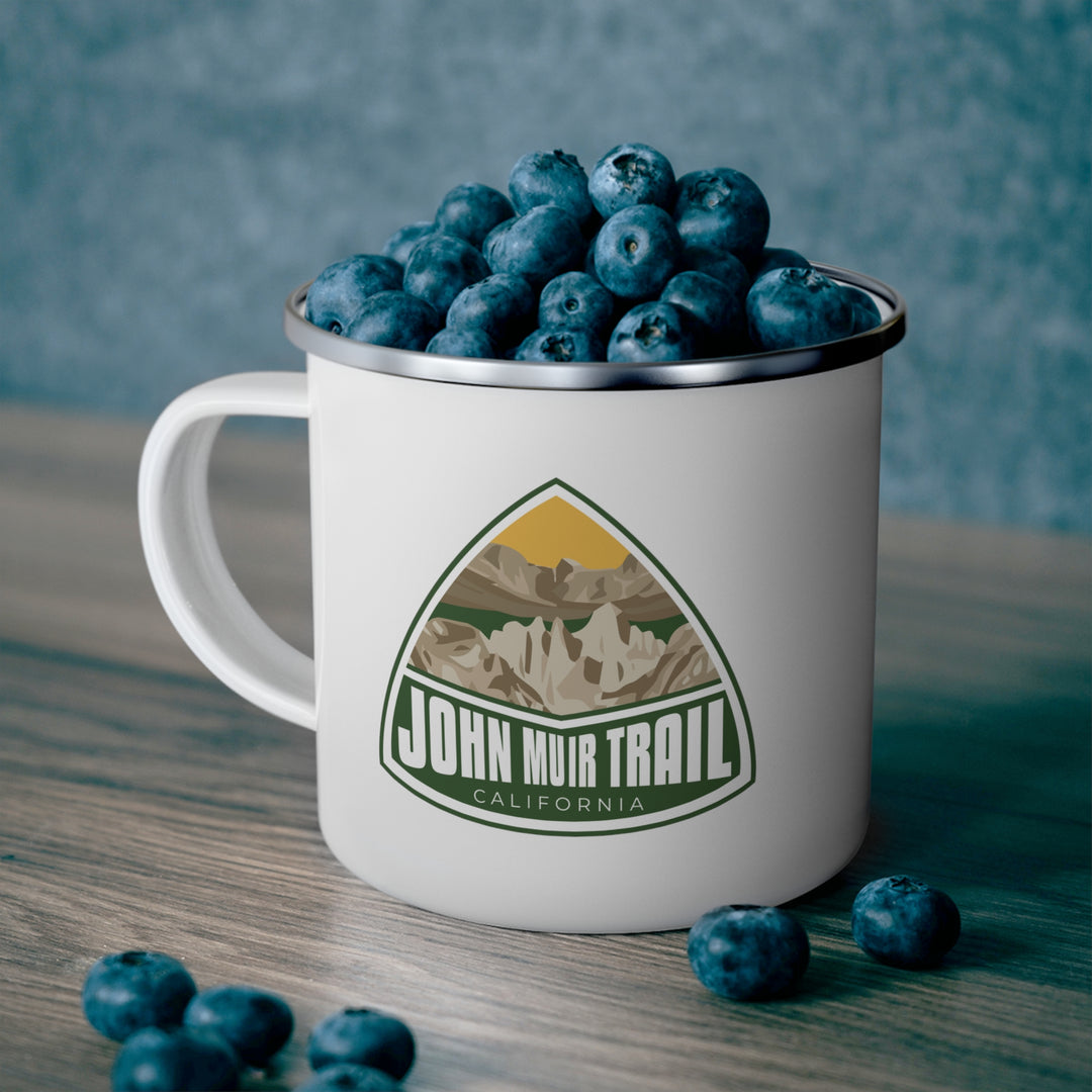 John Muir Trail Enamel Camping Mug California hiker gift