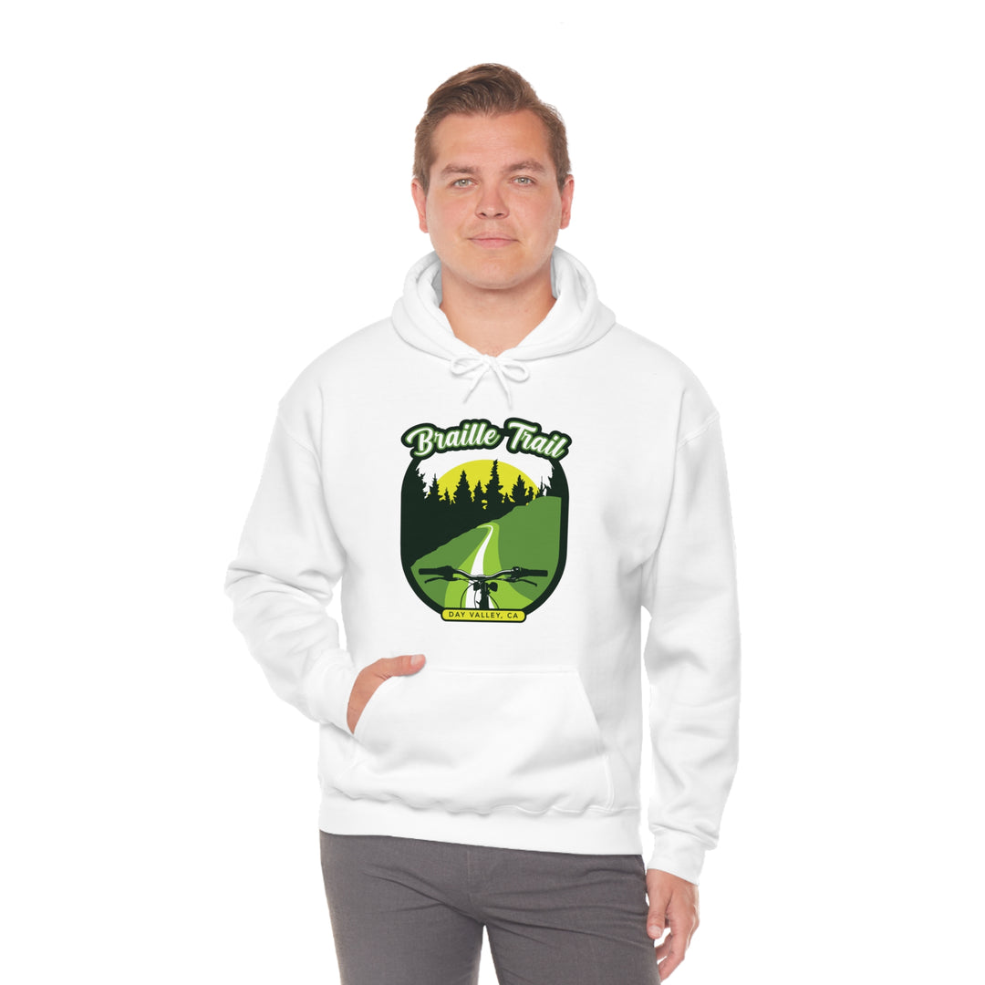 Braille Trail - Day Valley, CA Unisex Heavy Blend Hooded Sweatshirt