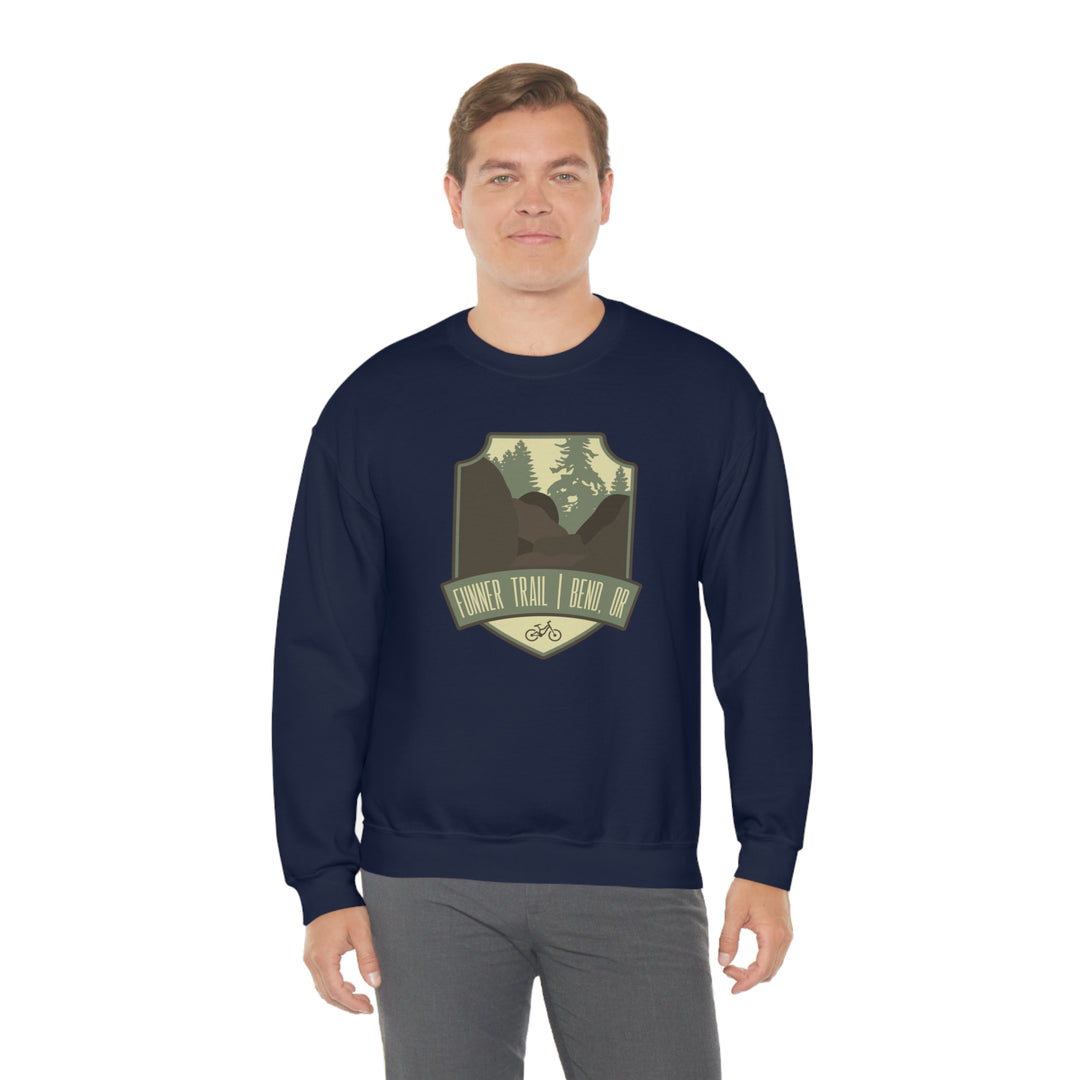 Funner Trail - Bend, Oregon Unisex Heavy Blend Crewneck Sweatshirt