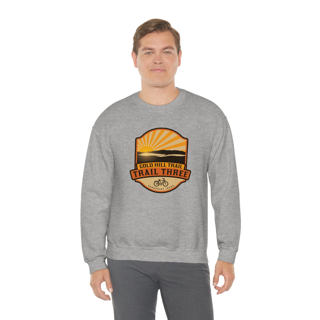 Gold Hill Trail (Trail 3) - Sandpoint, Idaho Unisex Heavy Blend Crewneck Sweatshirt