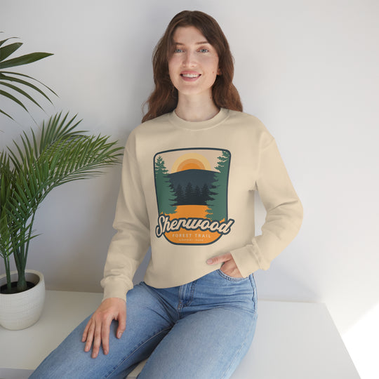 Sherwood Forest Trail - Sandpoint, Idaho Unisex Heavy Blend Crewneck Sweatshirt