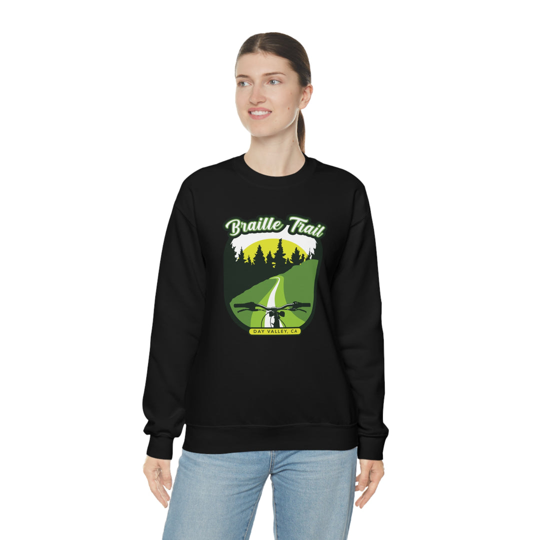 Braille Trail - Day Valley, CA Unisex Heavy Blend Crewneck Sweatshirt