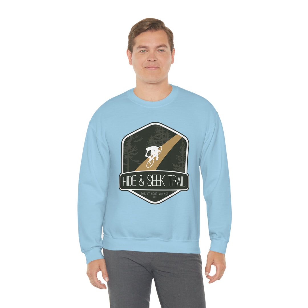 Hide and Seek Trail - Mount Hood Village, Oregon Unisex Heavy Blend Crewneck Sweatshirt