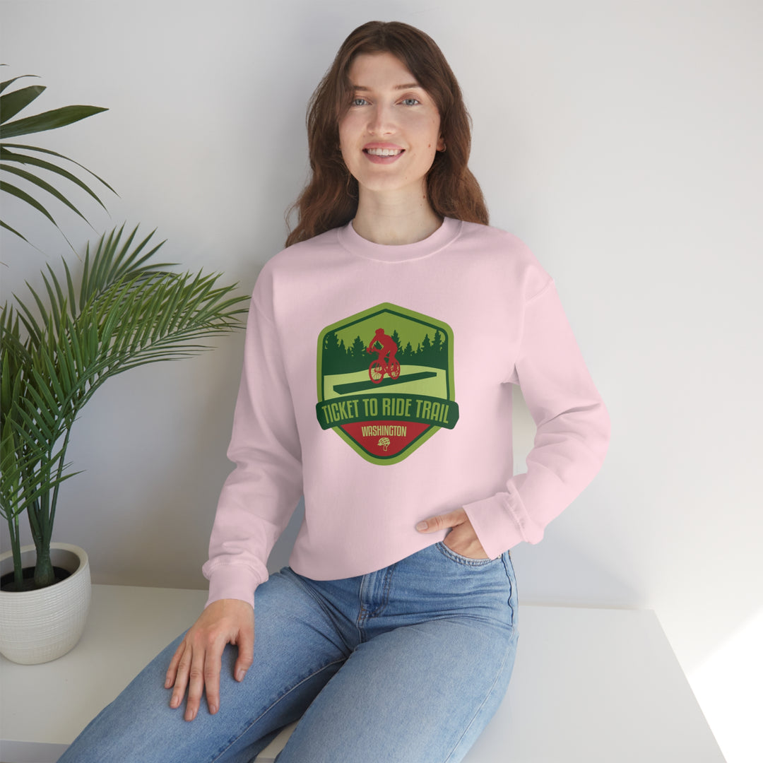 Ticket to Ride Trail - Washington State Unisex Heavy Blend Crewneck Sweatshirt