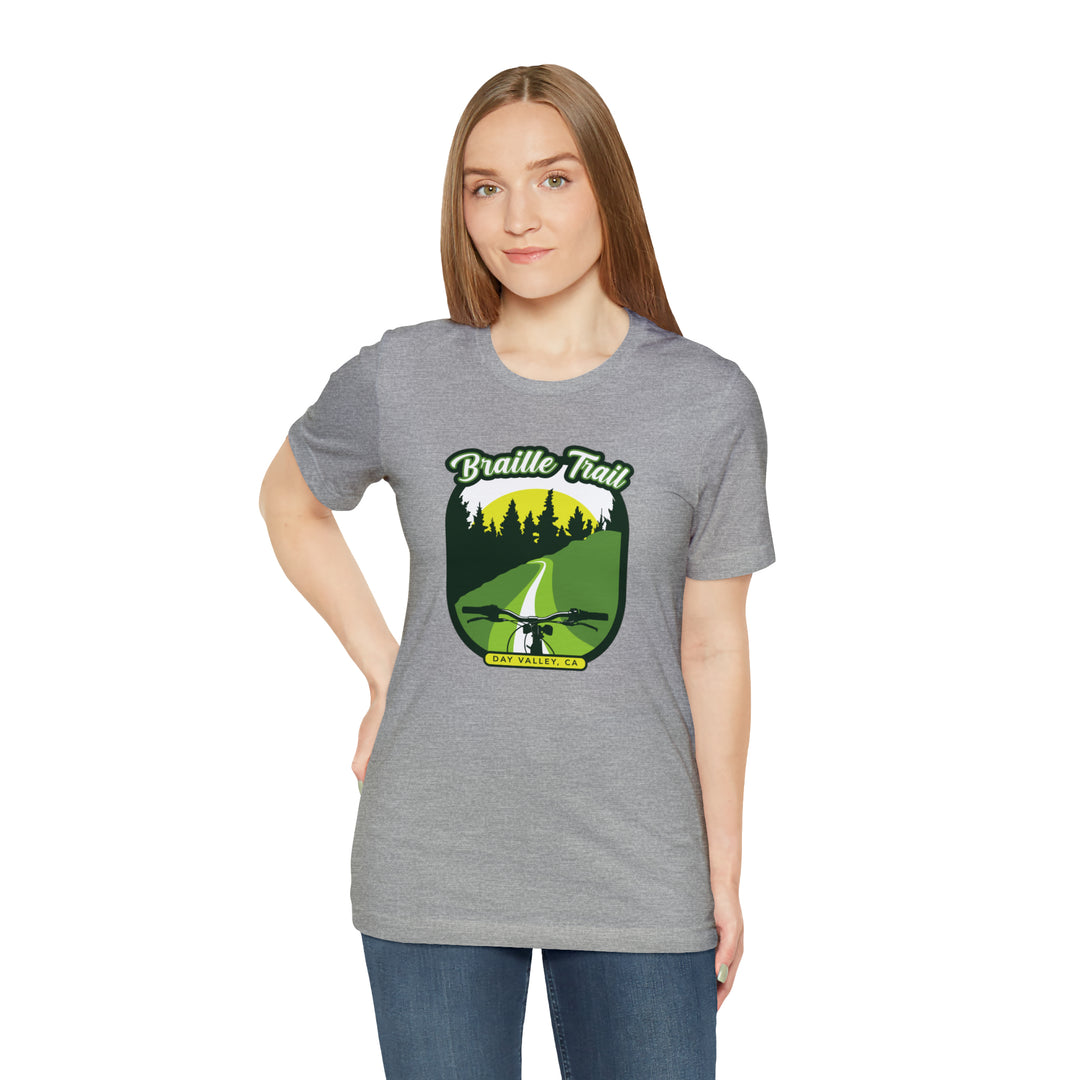 Braille Trail - Day Valley, CA Unisex Tee Shirt