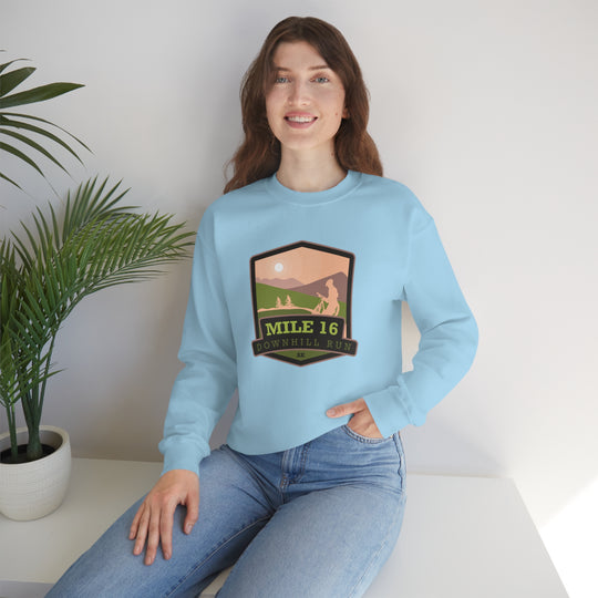 Mile 16 Downhill Run - Alaska Unisex Heavy Blend Crewneck Sweatshirt