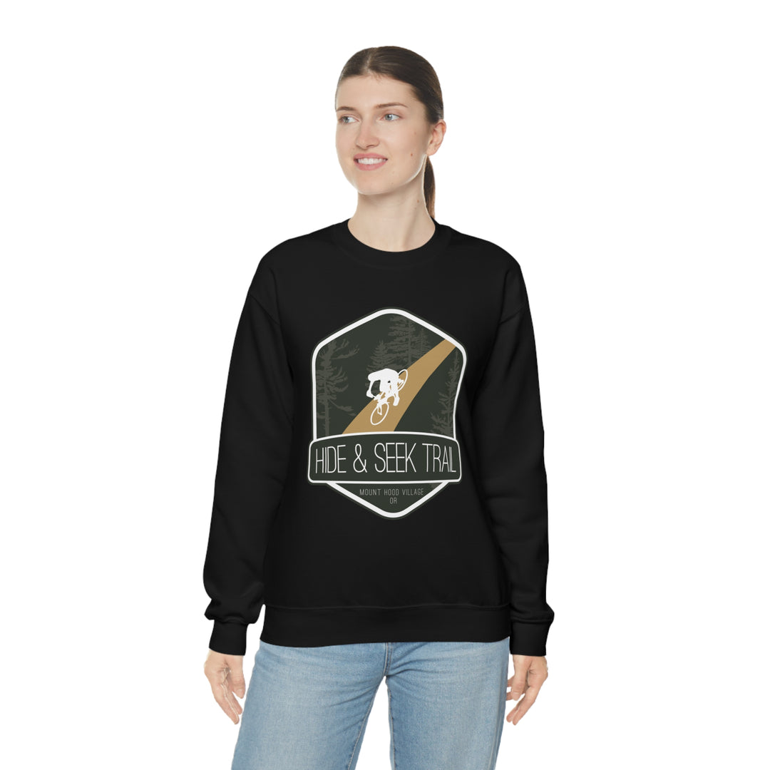 Hide and Seek Trail - Mount Hood Village, Oregon Unisex Heavy Blend Crewneck Sweatshirt